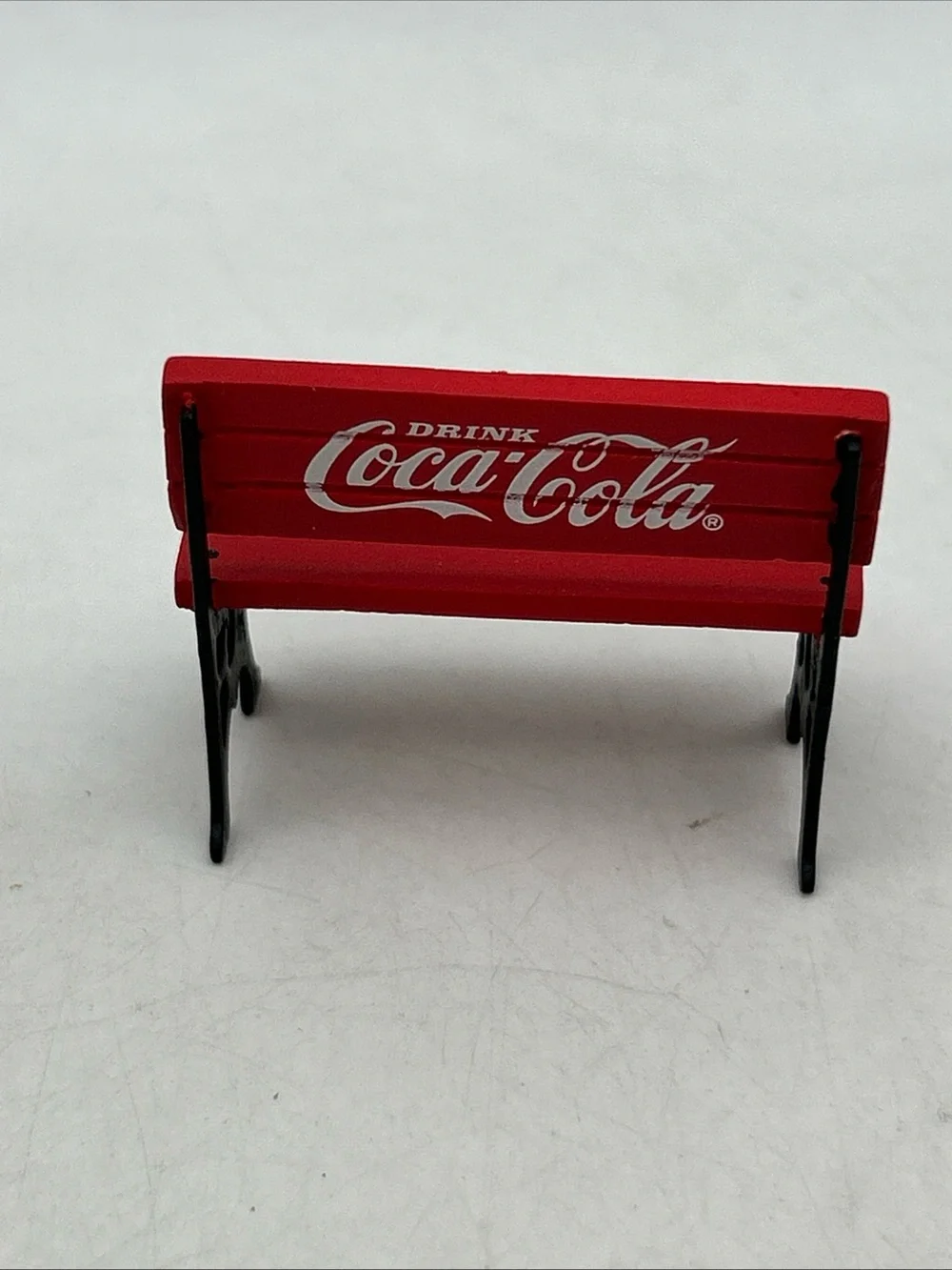 1993 Coca-Cola Town Square Accessories Vintage Park Bench 1-1/2x2” Snow Scene